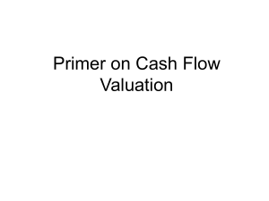 Primer on Cash Flow Valuation