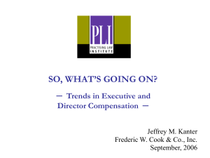 So, What's Going On? -- Trends In Executive and Director