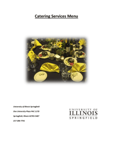 the UIS Catering Menu - University of Illinois Springfield