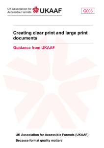 G003 Creating clear print and large print documents