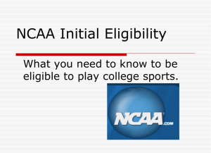 NCAA Eligibility Center - Springboro Community Schools