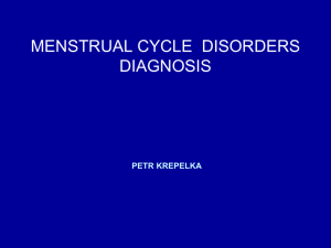 MENSTRUAL CYCLE DISORDERS DIAGNOSIS