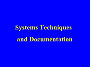 Systems Techniques and Documentation