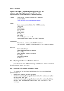Approved minutes 12 February 2014 meeting