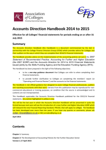 Accounts Direction Handbook 2014/15