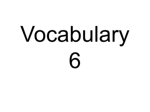Vocabulary 6