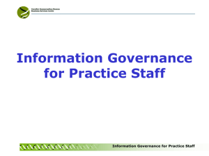 Information Governance for Practice Staff