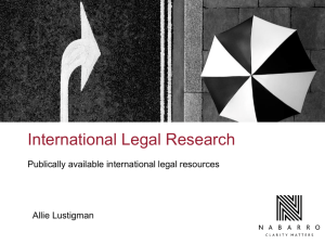 Legal Research Presentation - Media Legal Defence Initiative