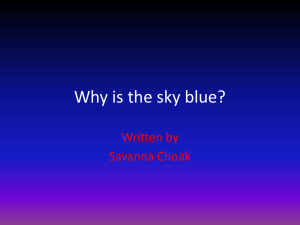 Why is the sky blue? - The Spirit of Discovery