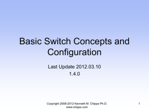 Basic Switch Concepts and Configuration
