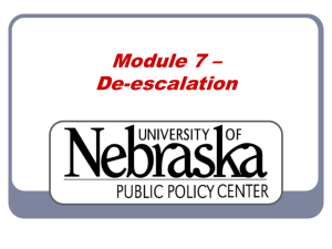 Module 6 – De-escalation