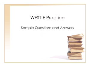 WEST-E Practice
