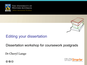 10 Editing your dissertation