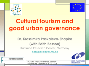 Urban Governance of Cultural Tourism Framework