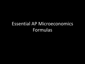 Essential AP Microeconomics Formulas - pm