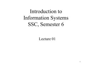 Introduction to Database Systems - Distributed Information Systems