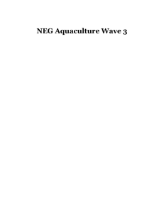NEG Aquaculture Wave 3 - Open Evidence Project