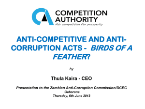 Anti-Competitive and Anti-Corruption Acts