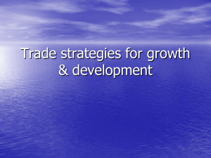 Trade strategies for growth & dev - uwcmaastricht-econ