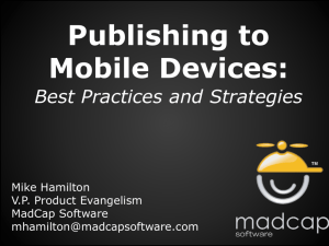 Publishing to Mobile Devices