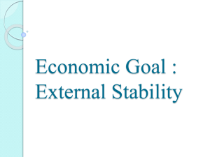 Economic Goal 3: External Stability