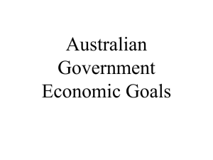 Australian Government Economic Goals