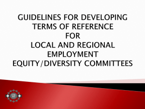 Guidelines for Developing Terms of Reference for Local and