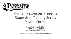 Payroll Forms - University Of Wisconsin