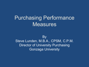 Purchasing Performance Measures - (NAPM)