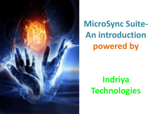 MicroSync Suite - Indriya Technologies