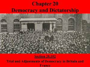 Chapter 20 Democracy and Dictatorship