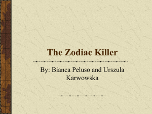 The Zodiac Killer - CLN4U