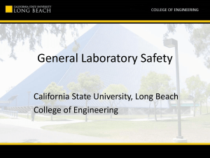 Lab Safety Training powerpoint - California State University, Long