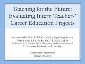 Teaching for the Future: Evaluating Intern Teachers* Career