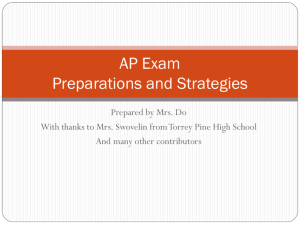 AP Exam Preparations