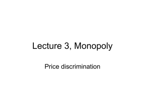 Lecture 2, Monopoly