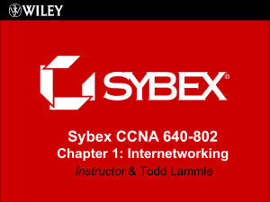 Sybex CCNA 640-802 Chapter 1: Internetworking Instructor