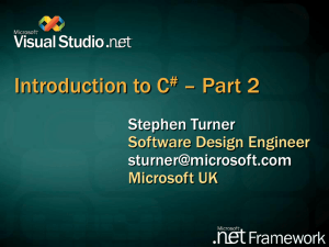 Introduction to C#