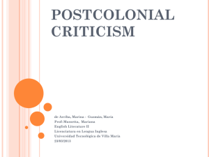 postcolonial criticism - LenguainglesalicenciaturaUTN2011