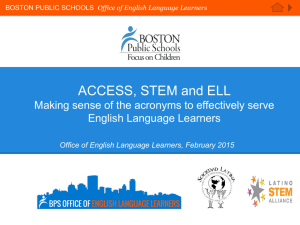 ACCESS, STEM, and ELL Presentation