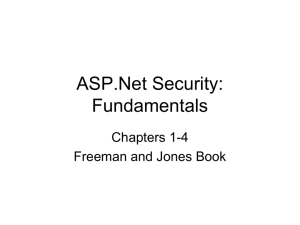 ASP.Net Security - ODU Computer Science