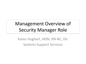Management Overview for Security Manager Role 11.11.2013