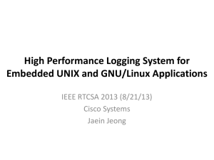 High Performance Logging System for Embedded UNIX and GNU