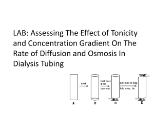 LAB: Assessing The Effect of Tonicity and Concentration Gradient