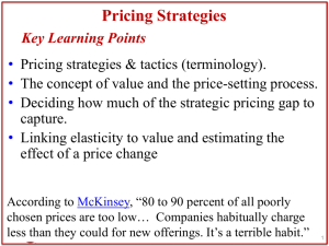 The Price Setting Process