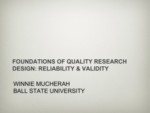 Foundations of Quality Research Design