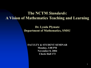 NCTM Standards - Missouri State University