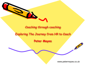 Coaching through coaching