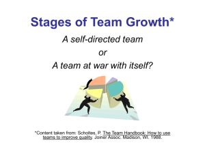 Stages of Team Growth*
