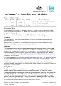 Job Seeker Compliance Framework